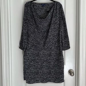 Gap animal print, cowl neck dress with pockets!